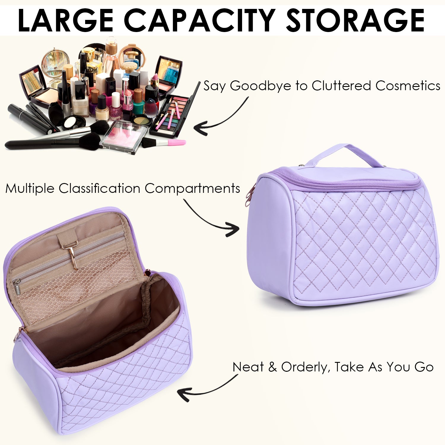 Serene Quilted Beauty Case